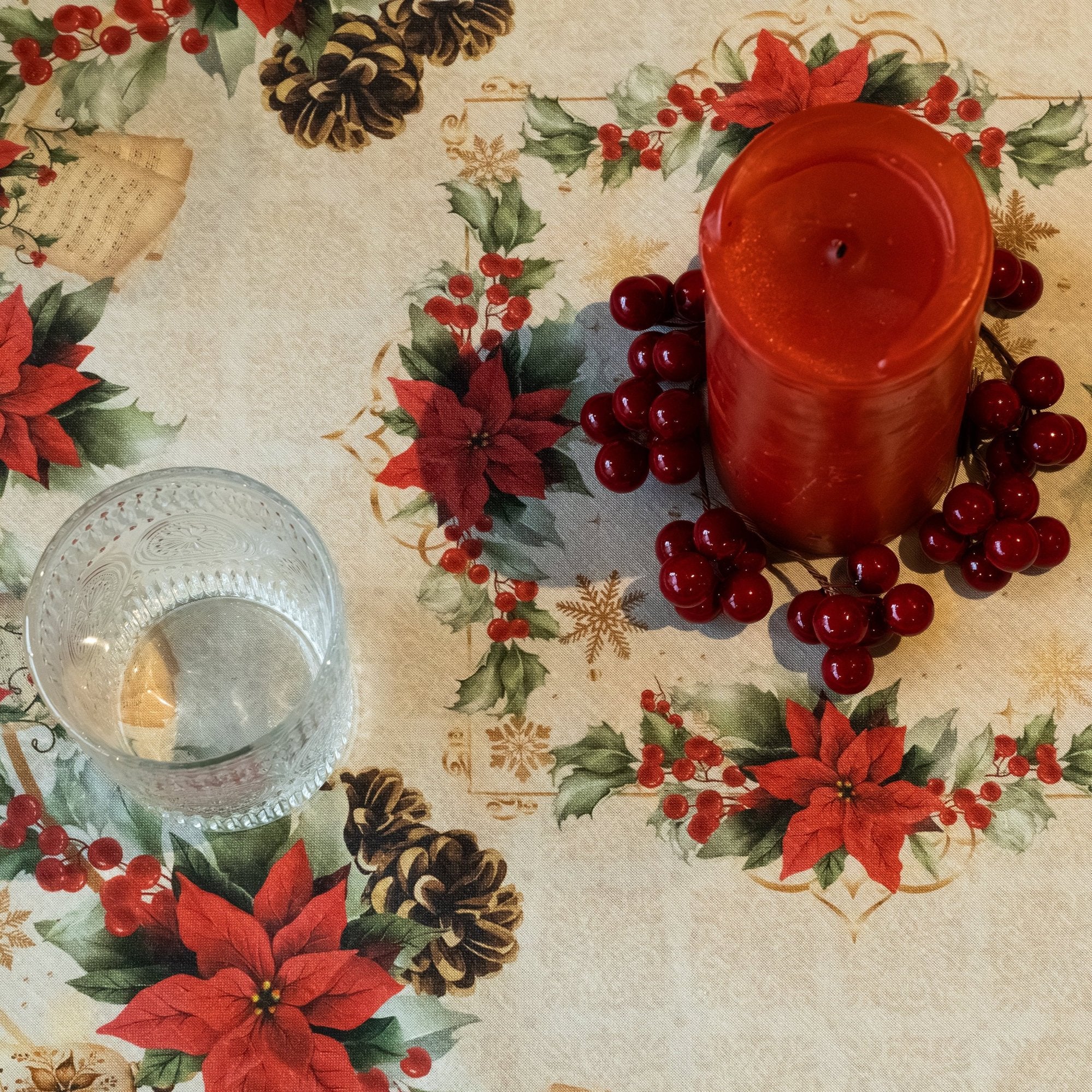 Carpeta de mesa navideña Campanas